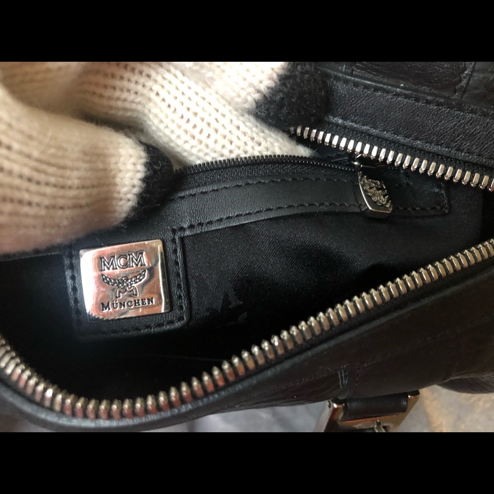 Authentic MCM Boston Bag with bag charm - Picture 9 of 16